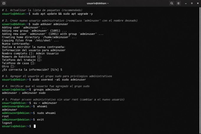 Seguridad WP #0002: Crear Usuario Administrativo Separado de root