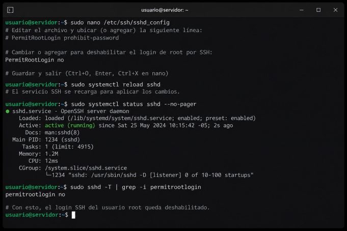Seguridad WP #0003: Deshabilitar Login SSH de root